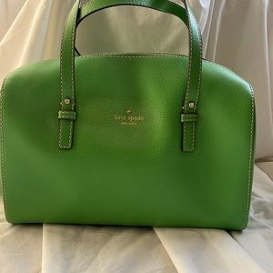 Green kate spade zipped tote